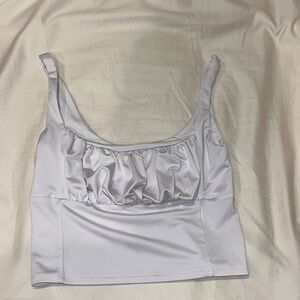 White cami top with front detail